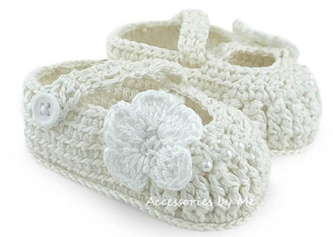 Ivory Crochet Booties