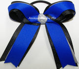 Electric Blue Silver Metallic Black Lame Glitter Ribbon
