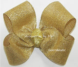 Gold Metallic Hair Bow