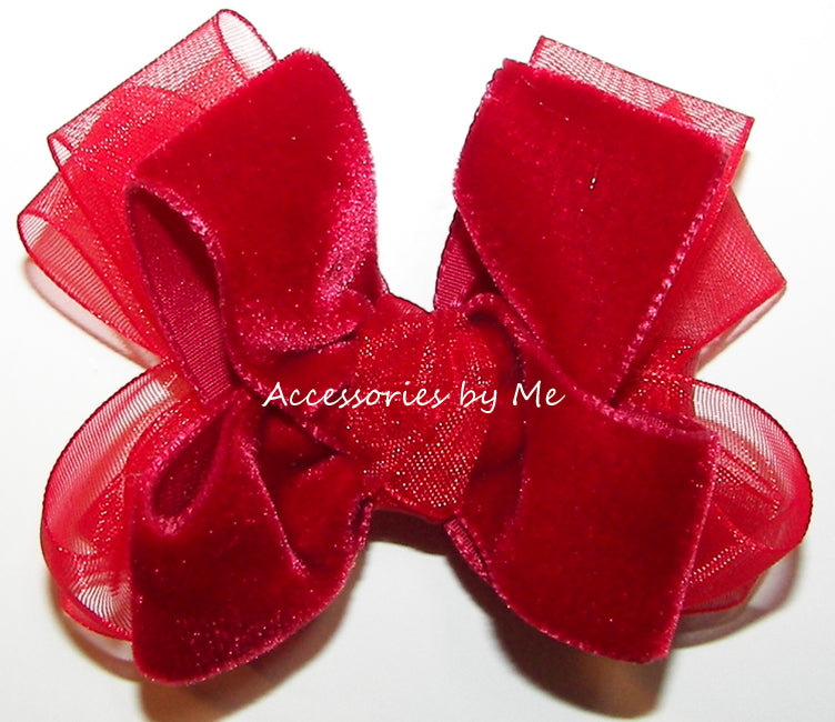 Red Velvet Hair Bow