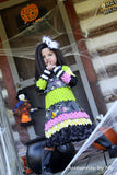 White Black Bat Organza Marabou Hair Bow
