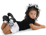 Black & White Cow Print Bow Socks