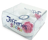 Baby Girls White Crocheted Pink Flower Shoe Booties