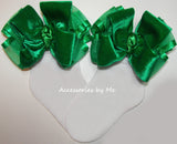 Emerald Green Velvet Bow Socks