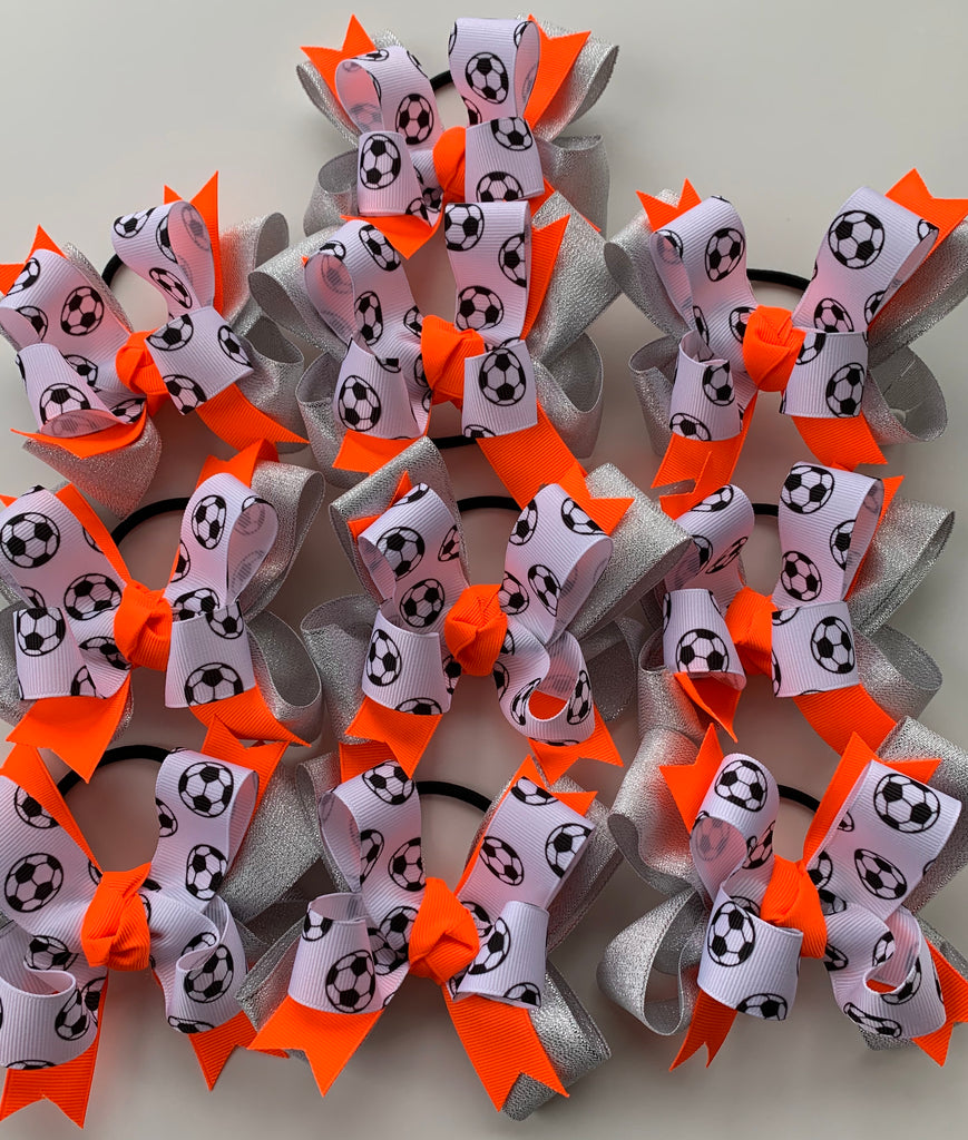 Soccer Team Bow Bundle Bulk Lot 10 Bows
