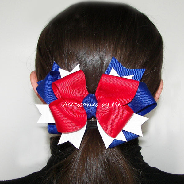 Red, White & Blue, “American Spirit” - Horse Show - Hair Ribbons for Girls
