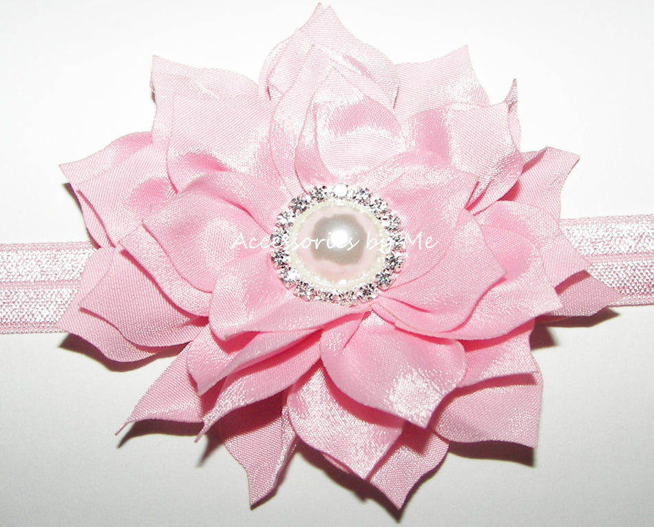 Pink Flower Headband