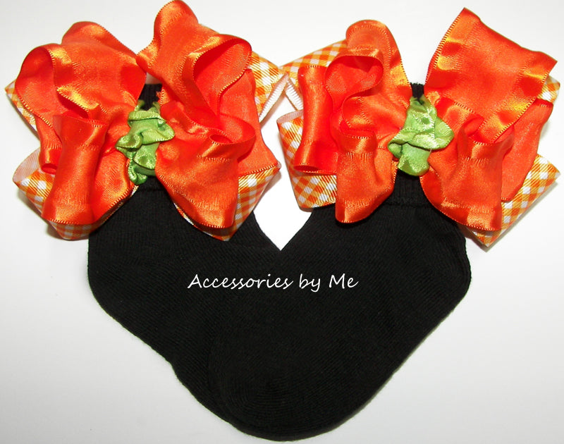 M2M Halloween Pumpkin Costume Bow Socks