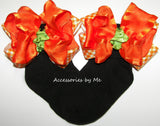 M2M Halloween Pumpkin Costume Bow Socks