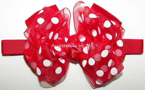 Minnie Red Polka Dot Bow Headband