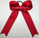 Red Grosgrain Ribbon 1.5" Ponytail Holder Bow