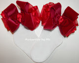 Red Velvet Bow Socks