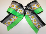 Softball Neon Green Gray Black Spirit Bow