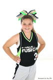 Softball Neon Green Gray Black Spirit Bow