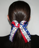 Volleyball Red White Blue USA Bow