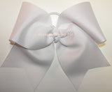 White Big Cheer Bow