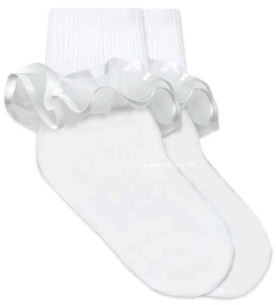 Pageant White Ruffle Socks, Baby Ruffle Socks, Girls White Tutu Socks –  Accessories by Me, LLC
