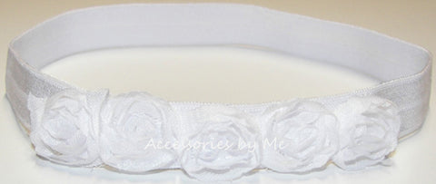 White Roses Headband