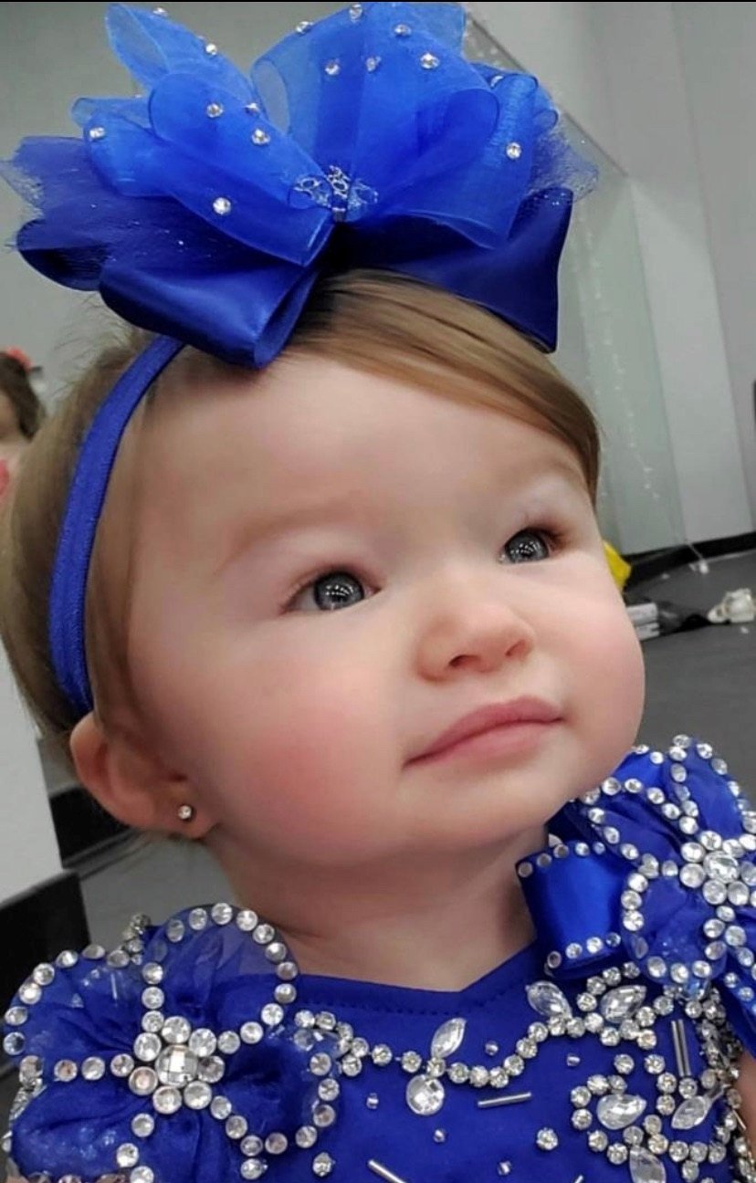 Glitzy Royal Blue Tutu Pageant Hair Bow