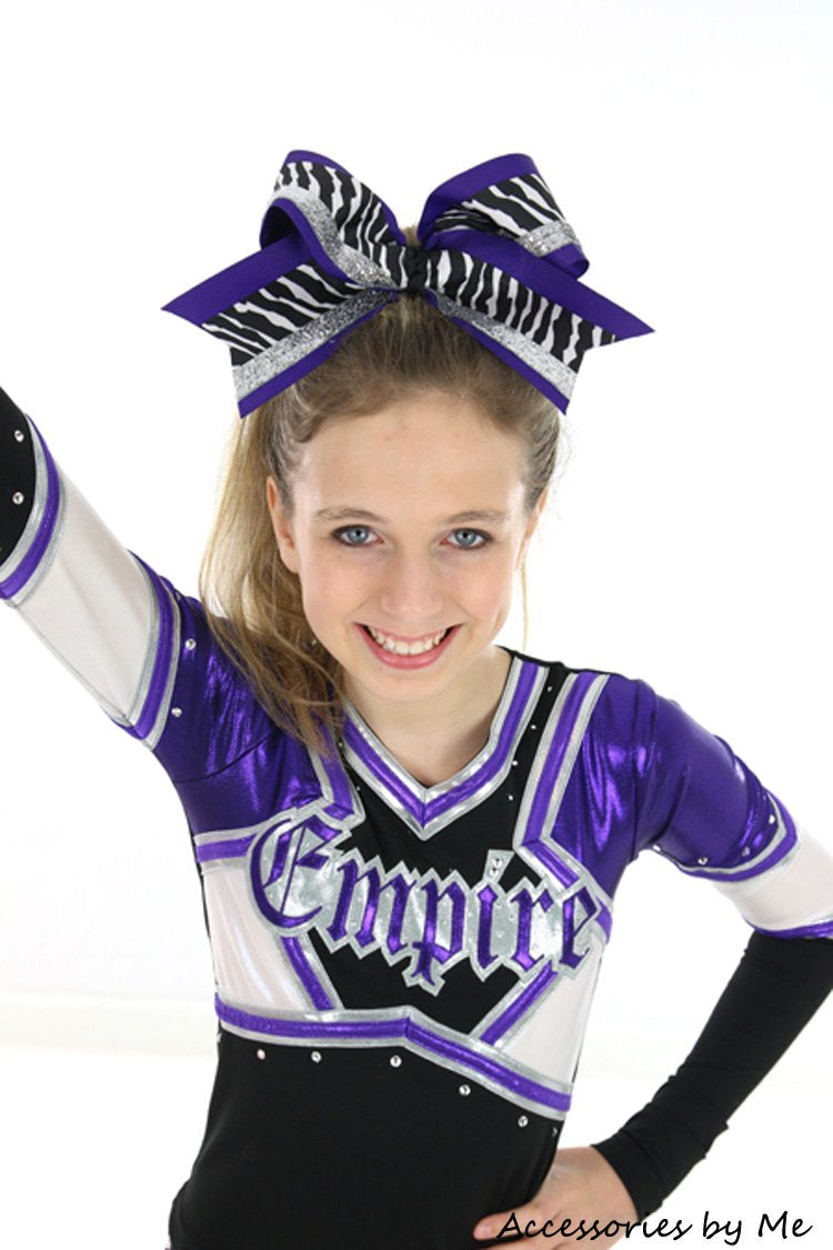 Purple Cheer Bow