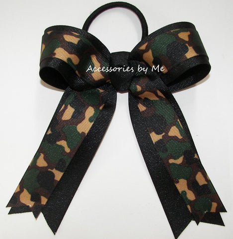 Camouflage Cheer Bows
