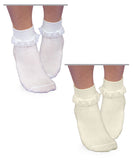 Lace trim Socks Choice of White or Ivory