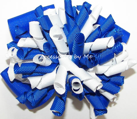 Korkers Electric Blue White Cheer Bow