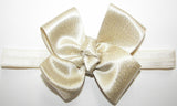 Gold Lame Bow Headband