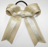 Gold Natural Ribbon Hair Bow