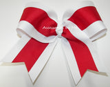 Red White Big Cheer Bow