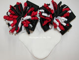 Korkers Red White Black Cheer Bow Socks