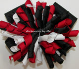 Korkers Red White Black Cheer Bow Socks