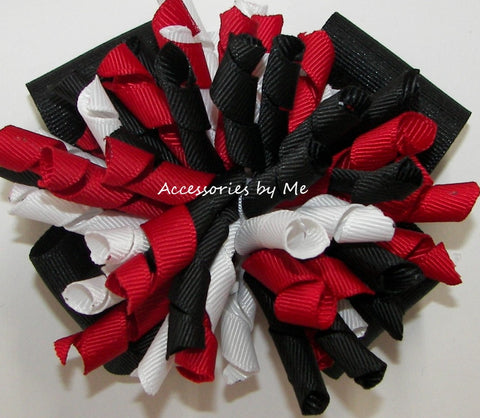 Korkers Red White Black Cheer Bow
