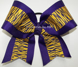 LSU Tigers Spirit Purple Yellow Gold Cheer Bow