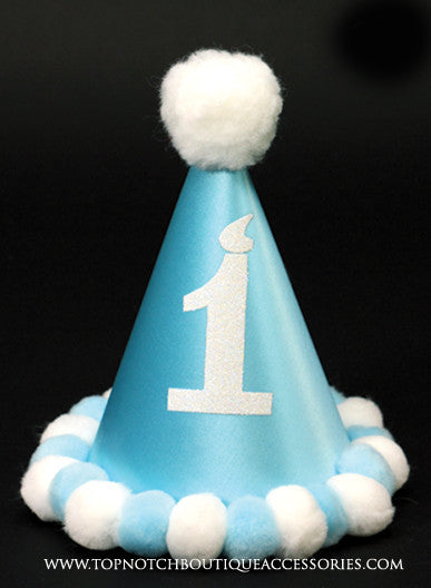 Boys 1st Birthday Blue Party Hat - Accessories by Me