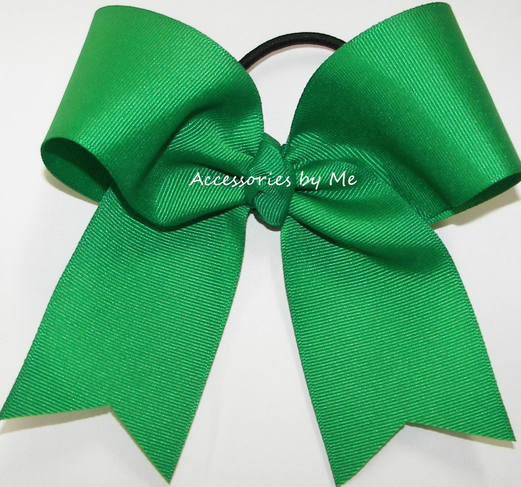 Emerald Green Solid Cheer Bow