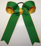 Emerald Green Yellow Gold Ponytail Holder Bow