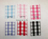 Gingham Plaid Ruffle Hair Bow  Color Swatches