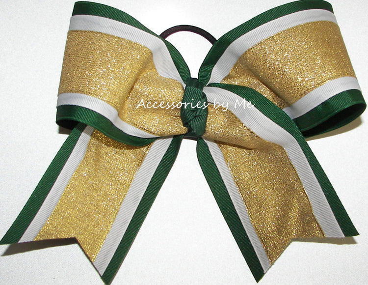 Green Cheer Ribbon Cheer Bow Clipart Green