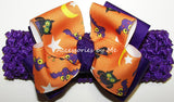 Halloween Spooky Owl "What a Hoot" Bow Socks