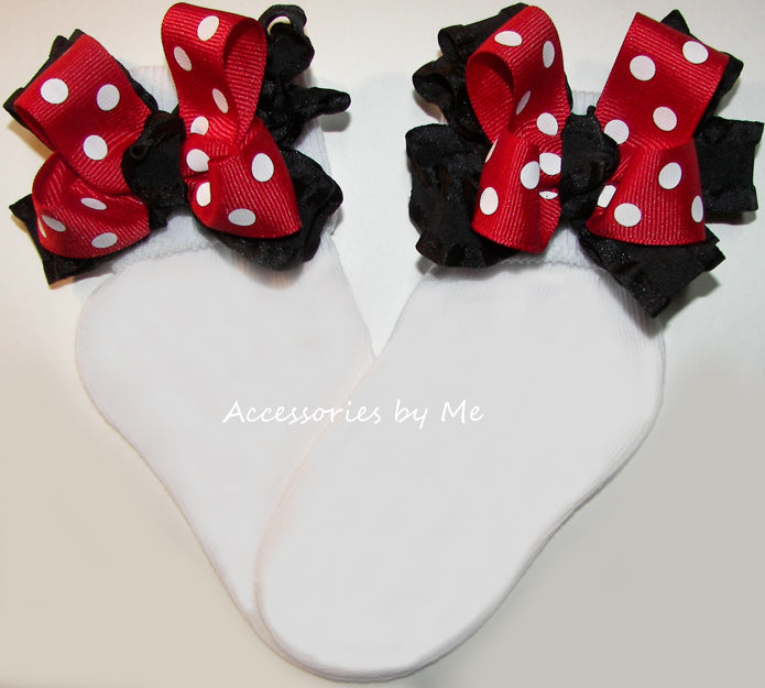 Minnie Mouse Ruffle Bow Socks