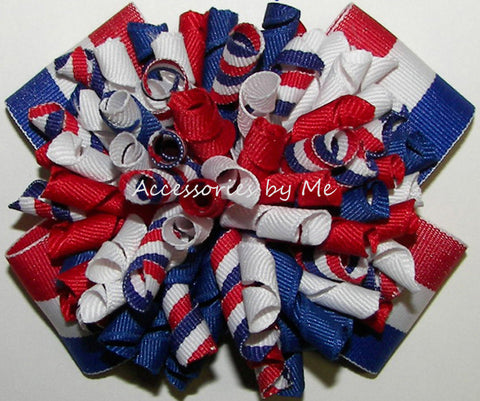 Korkers Red White Royal Blue Hair Bow