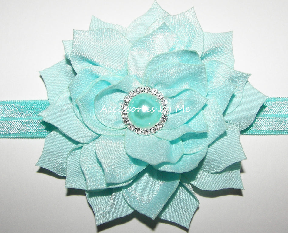 Turquoise Flower Headband
