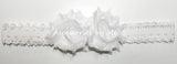 White Roses Lace Headband